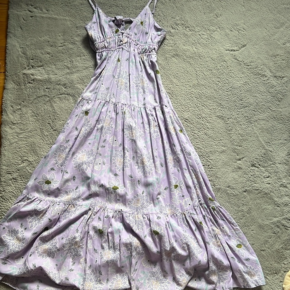 Angie purple floral dress M